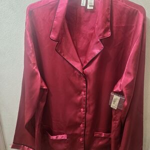 Ambrielle Rich Pink Satin Top